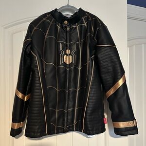 Black and gold Spider-Man faux leather jackets. Boy’s size 9/10.